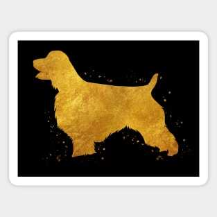 English springer spaniel dog golden art Magnet